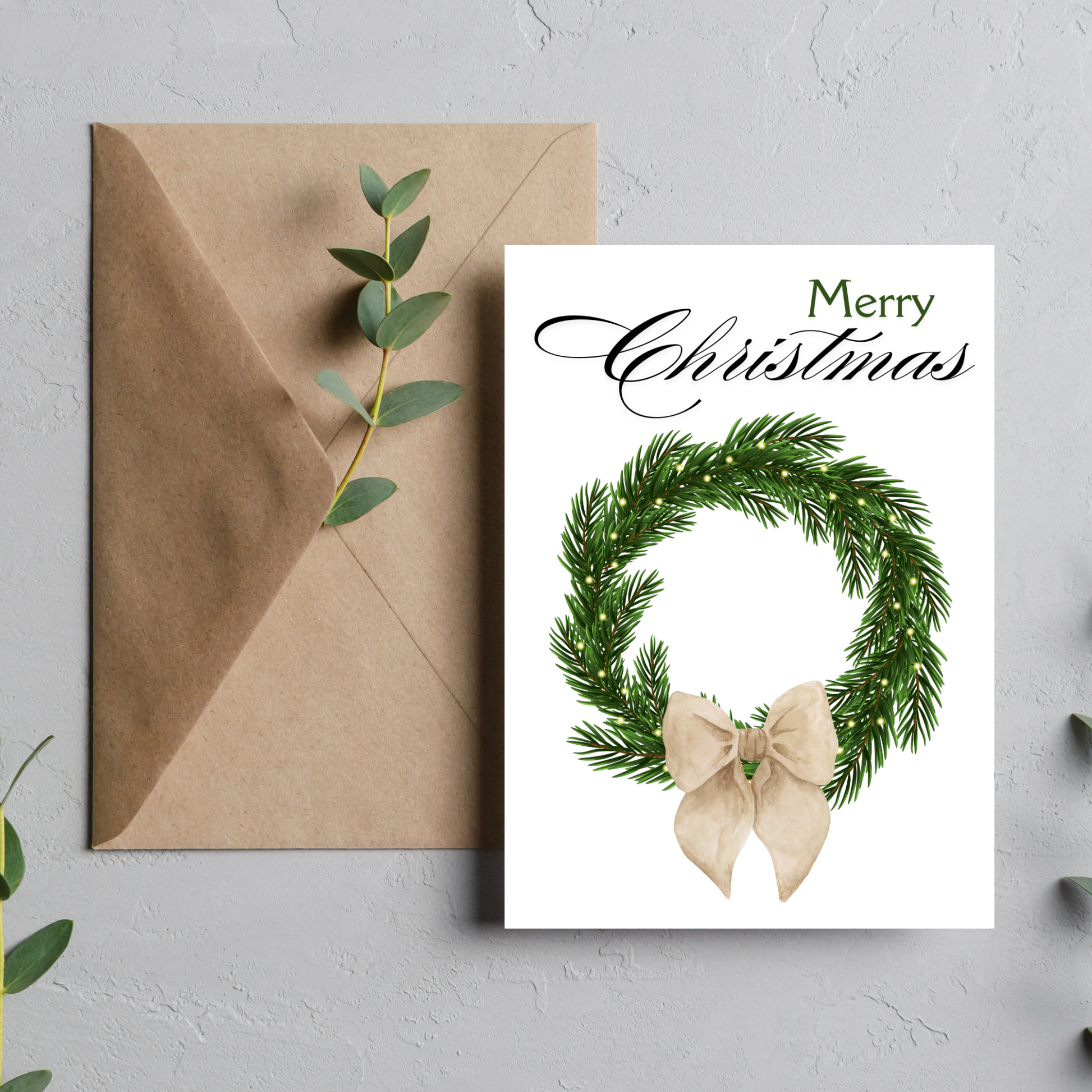 Christmas Wreath  - Blank Greeting Card - Urban Sprouts