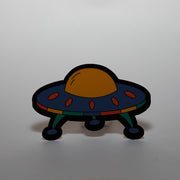 Colorful UFO Sticker