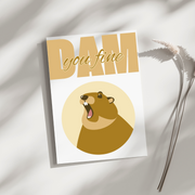 Dam You Fine - Blank Greeting Card - Urban Sprouts