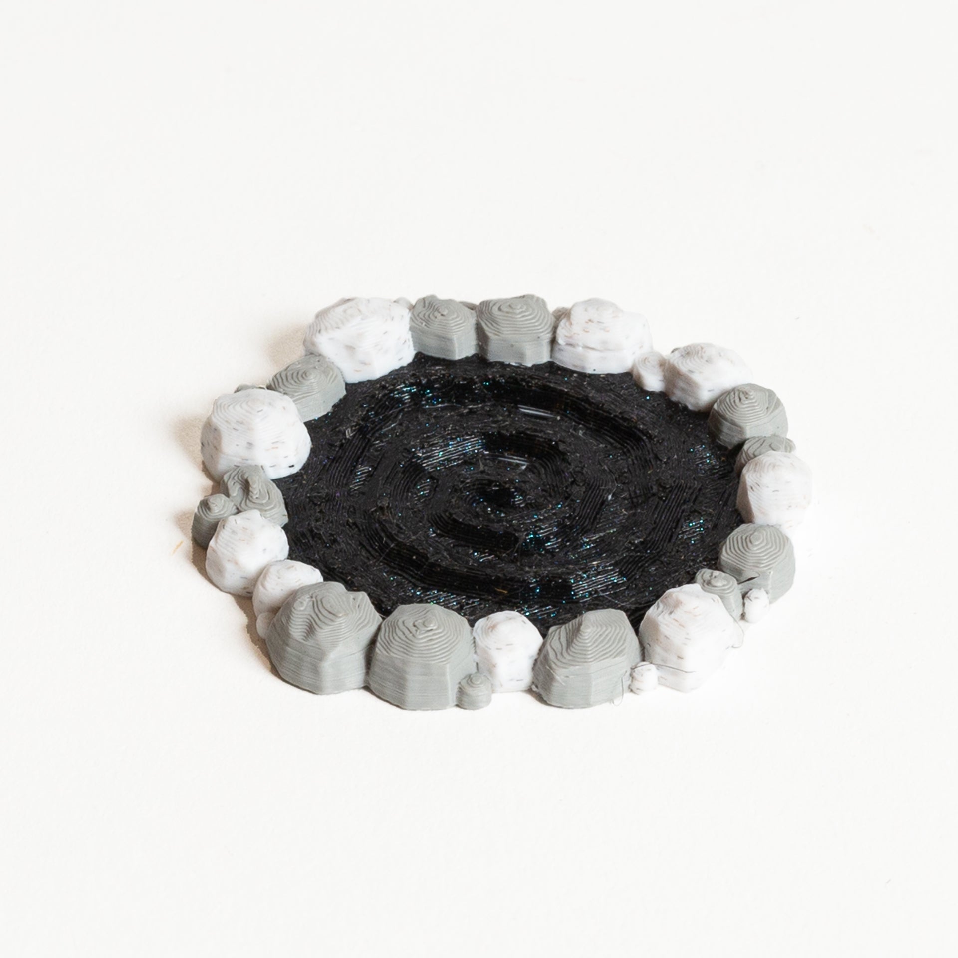 Dark Blue Glitter Whirlpool With Stone Border - Urban Sprouts