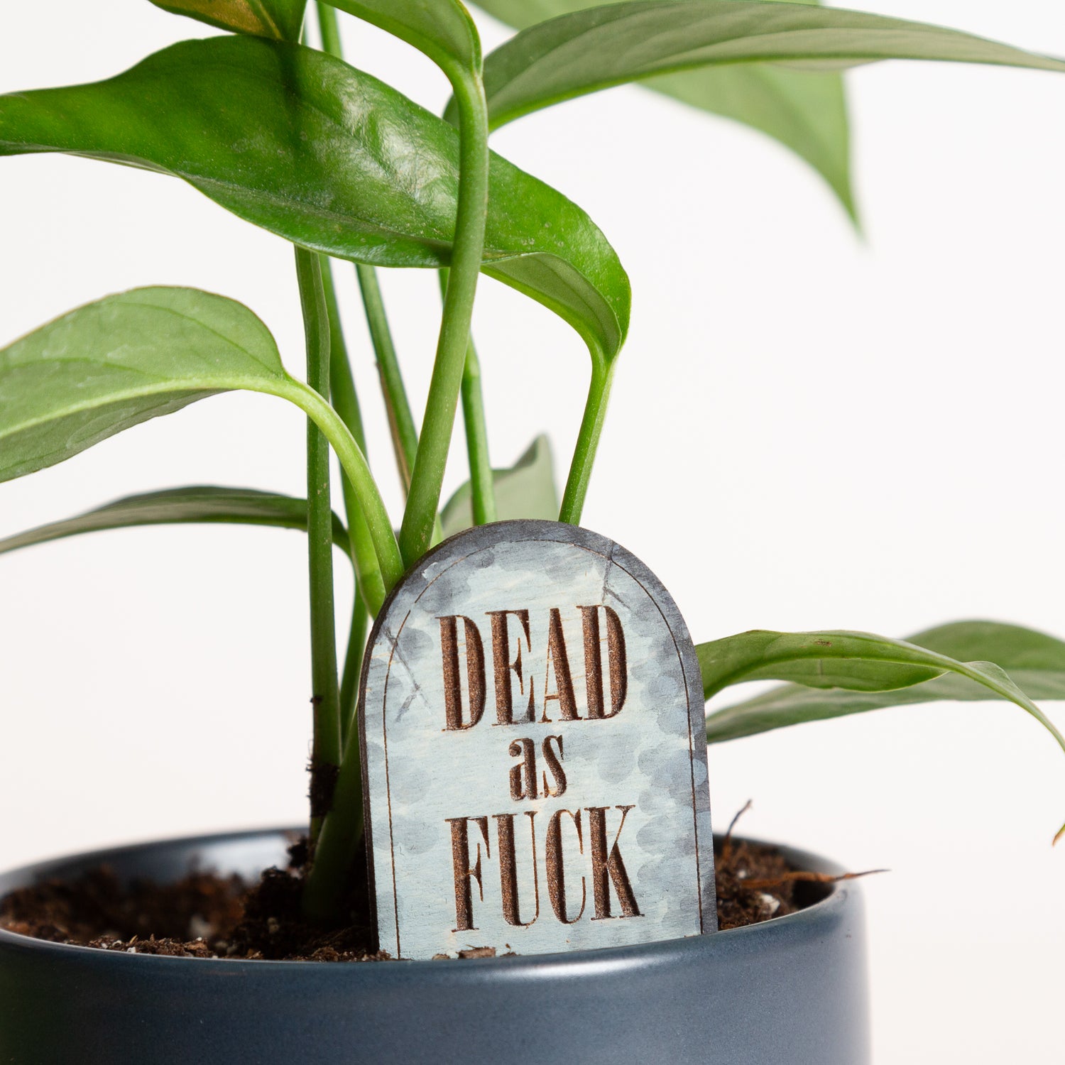 Mini Sign - Dead as Fuck Tombstone (Painted)