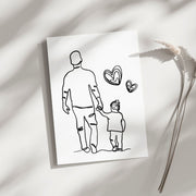 Father and Child - Blank Greeting Card - Urban Sprouts