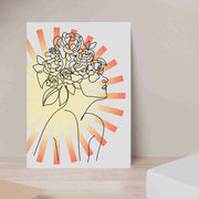 Flower Crown Sunburst - Blank Greeting Card - Urban Sprouts