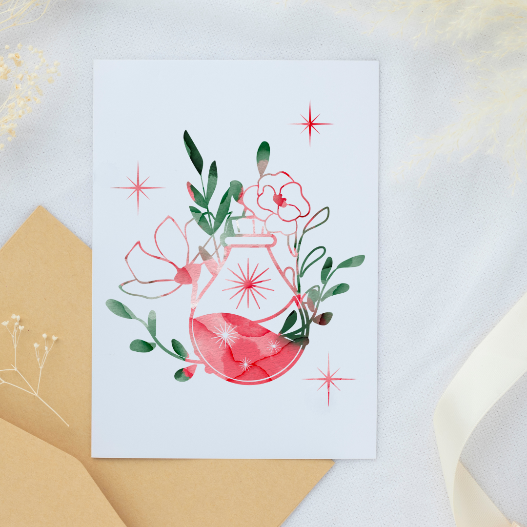 Flower Potion - Blank Greeting Card - Urban Sprouts