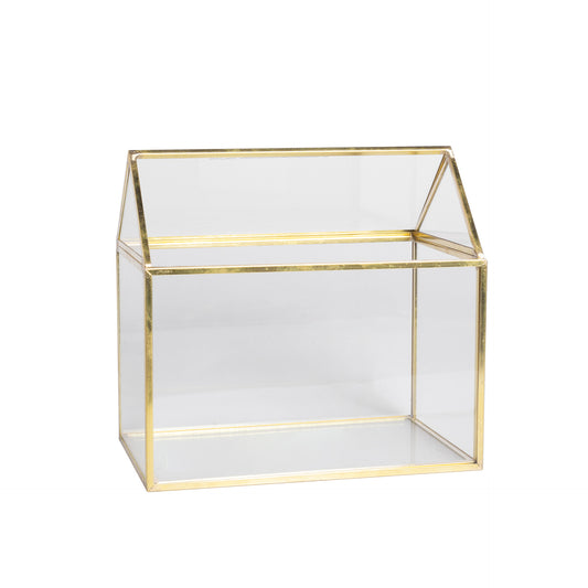 6" Gold  Cottage - Fused Glass Terrarium - Urban Sprouts