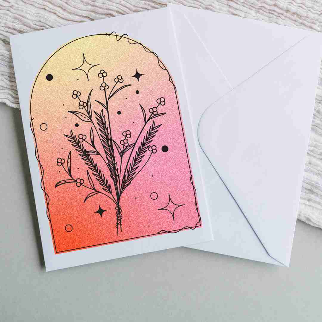 Sunset Bouquet - Blank Greeting Card