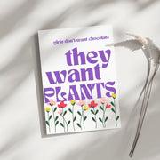 Girls Want Plants - Blank Greeting Card - Urban Sprouts
