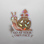 Go at Your Own Pace Snail Sticker