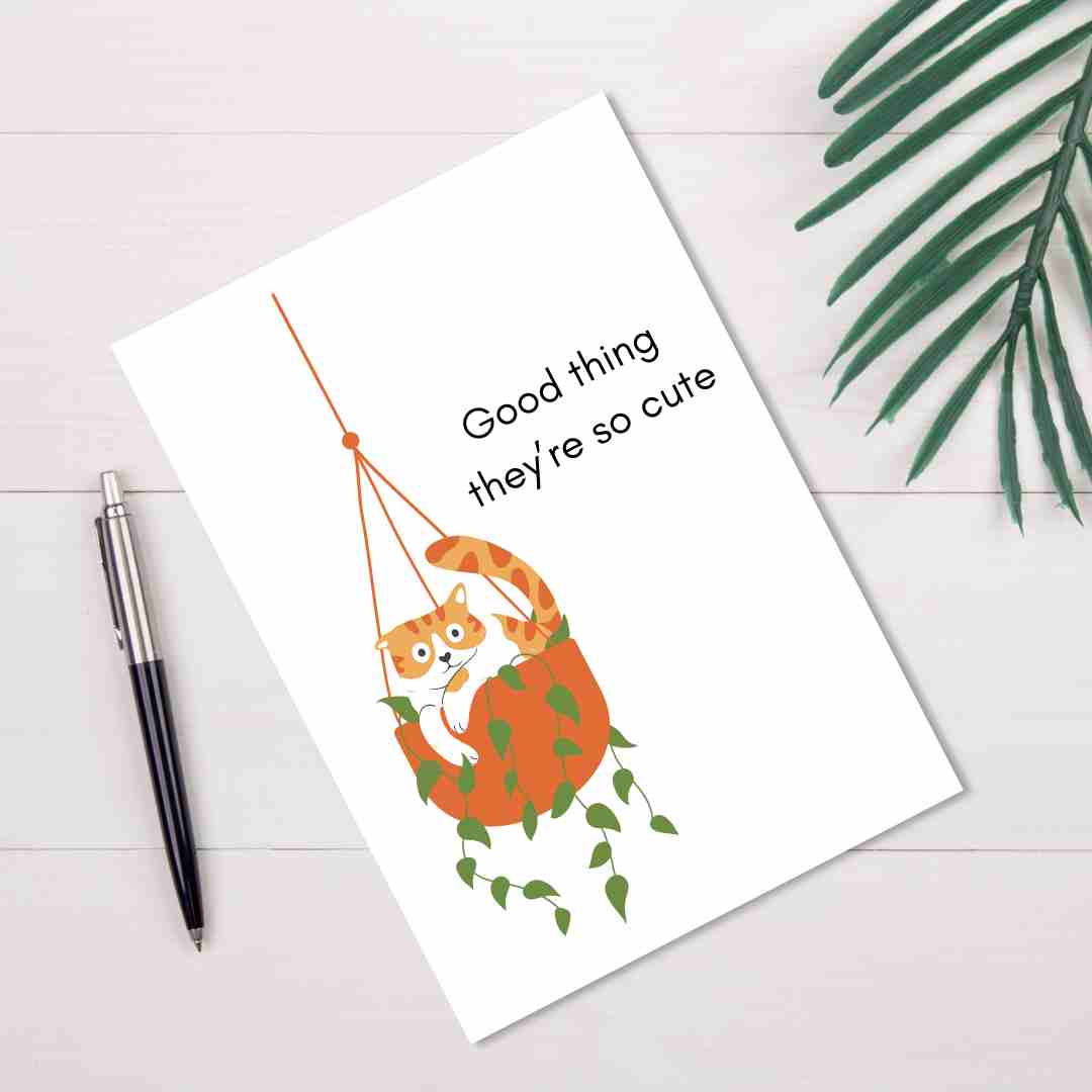 Good Thing They're So Cute - Blank Greeting Card - Urban Sprouts