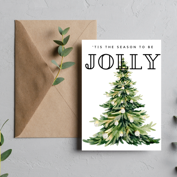 'tis the Season to be Jolly - Blank Greeting Card - Urban Sprouts
