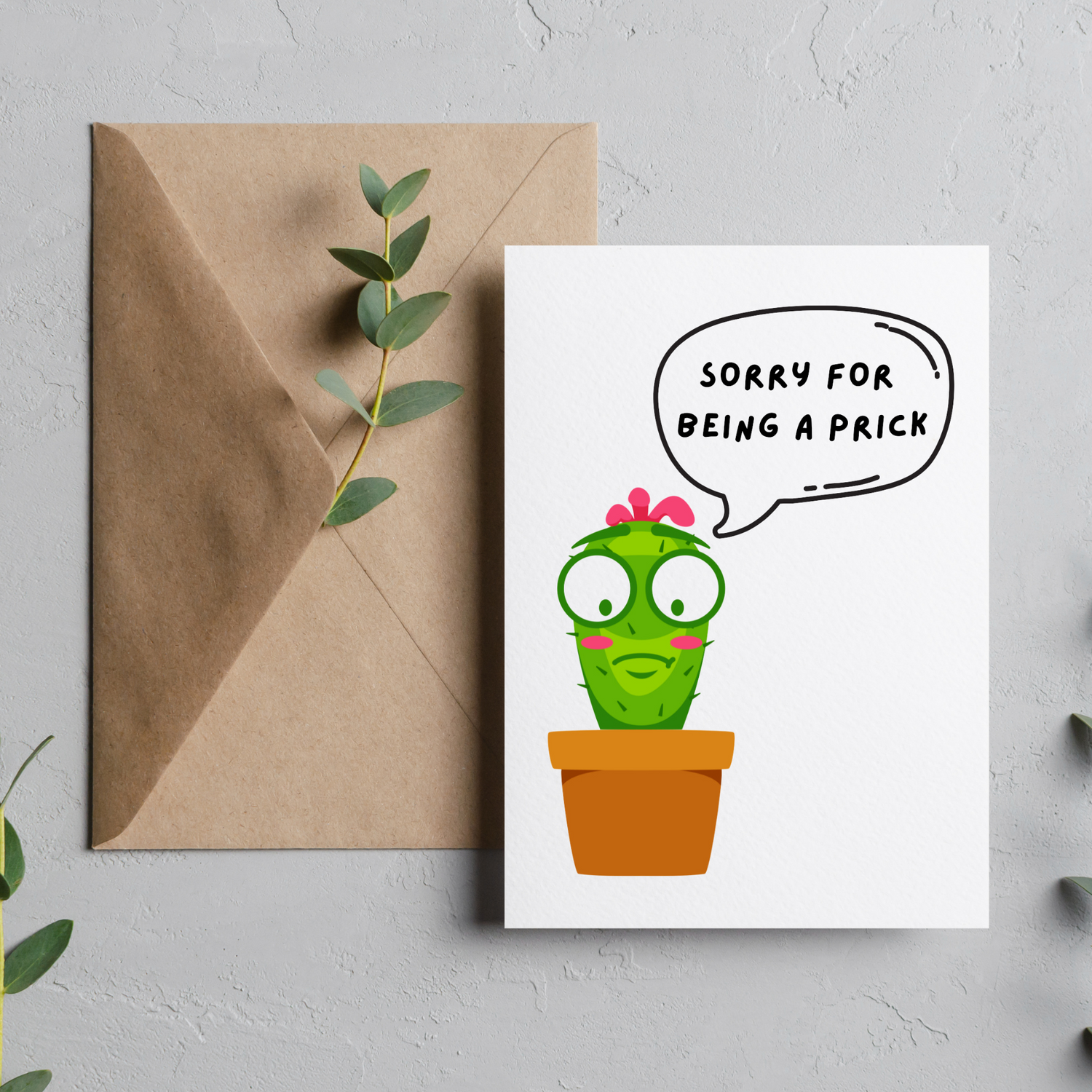 Sorry for Being a Prick - Blank Greeting Card - Urban Sprouts