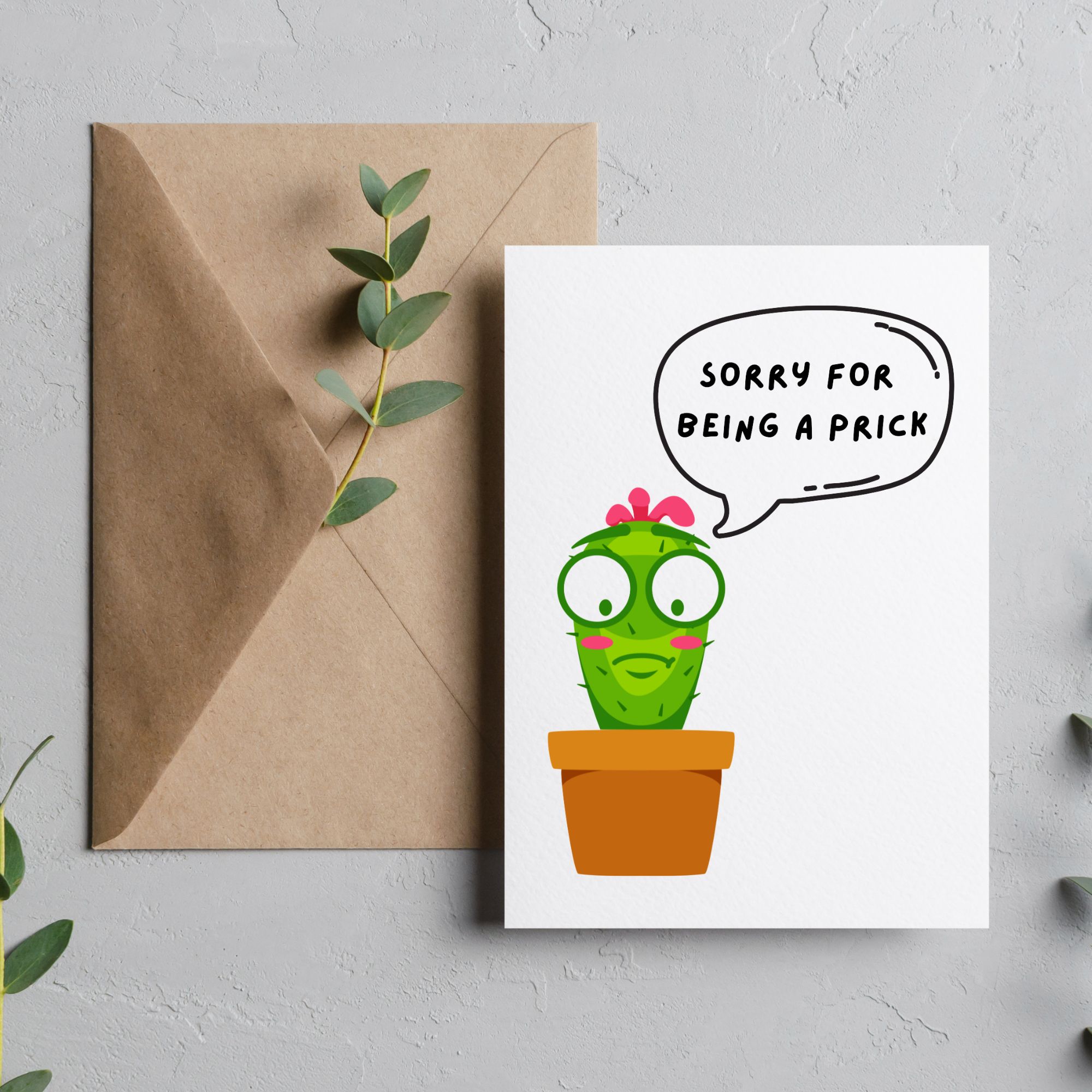 Sorry for Being a Prick - Blank Greeting Card - Urban Sprouts