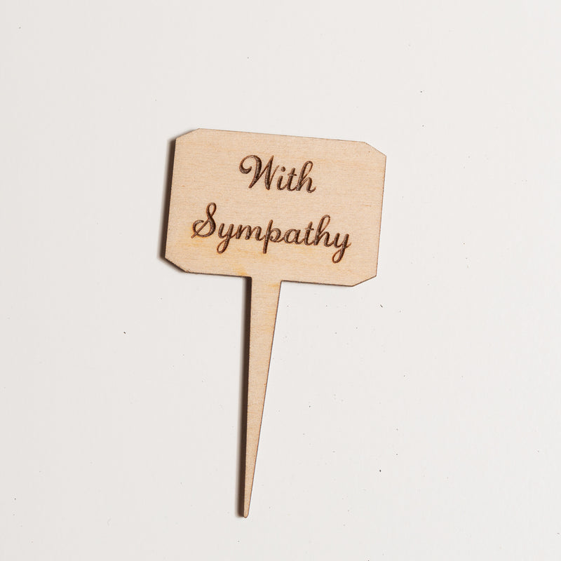 Mini Sign - With Sympathy