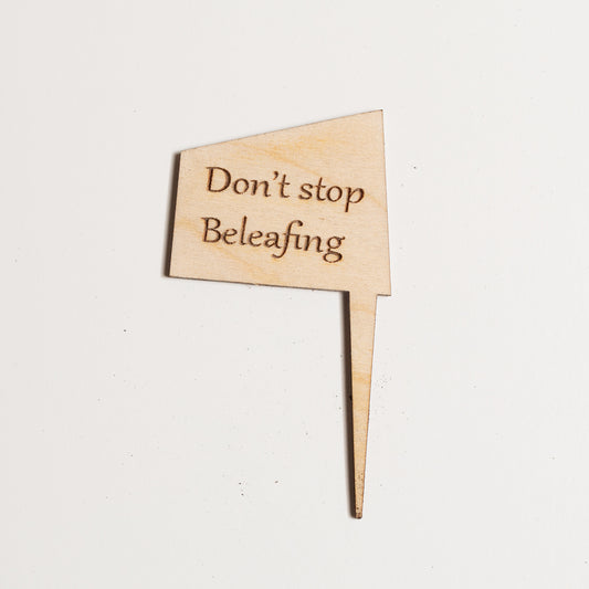 Mini Sign - Don't stop beleafing