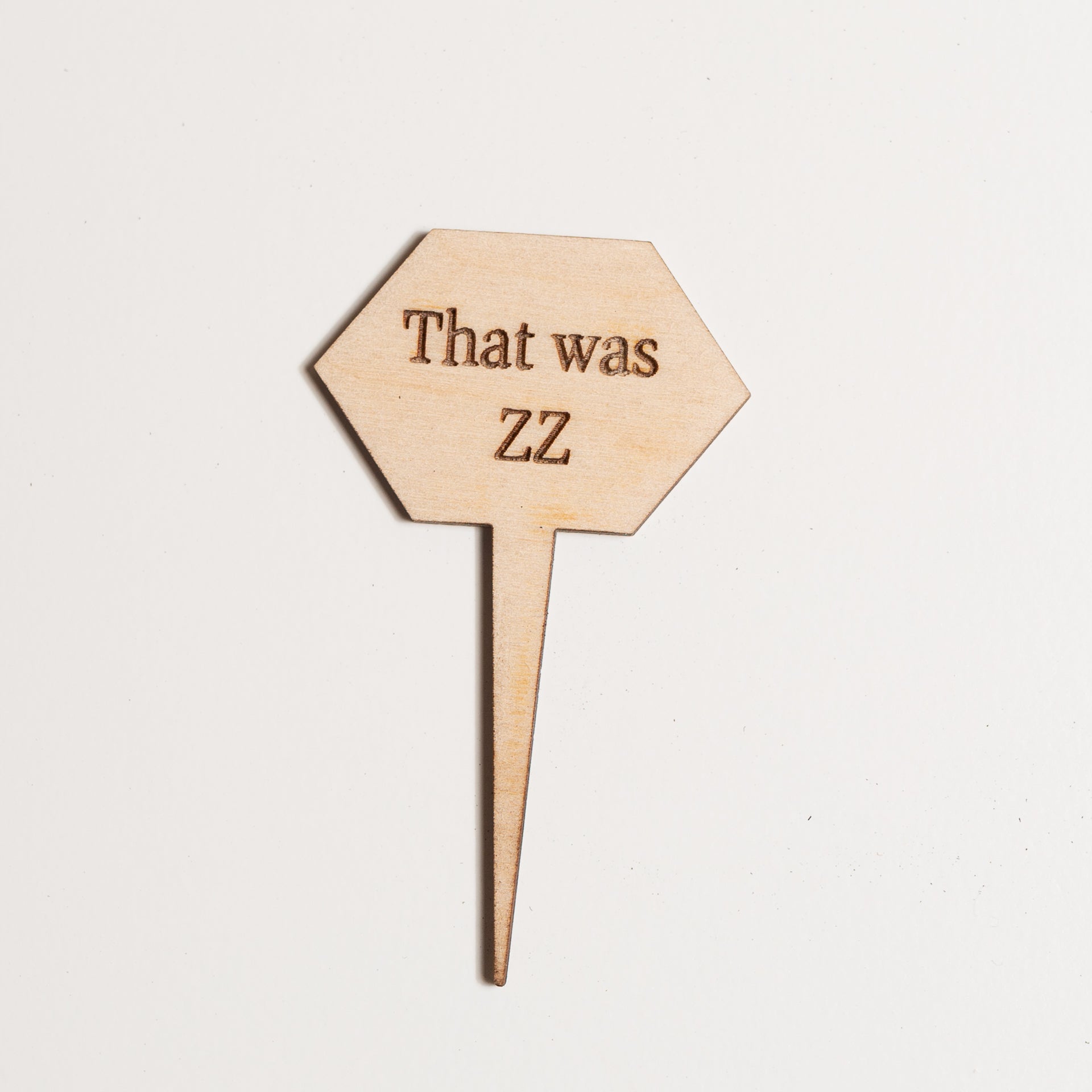 Mini Sign - That was ZZ - Urban Sprouts
