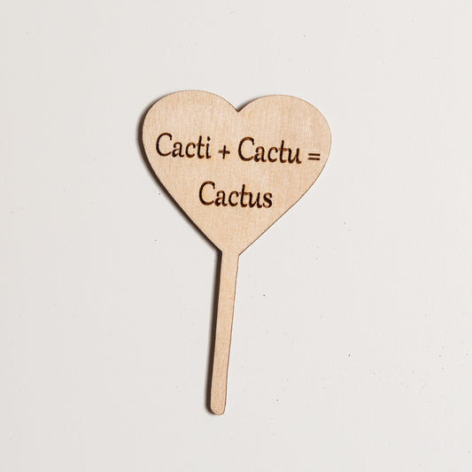 Mini Sign - Cacti + Cactu = Cactus - Urban Sprouts
