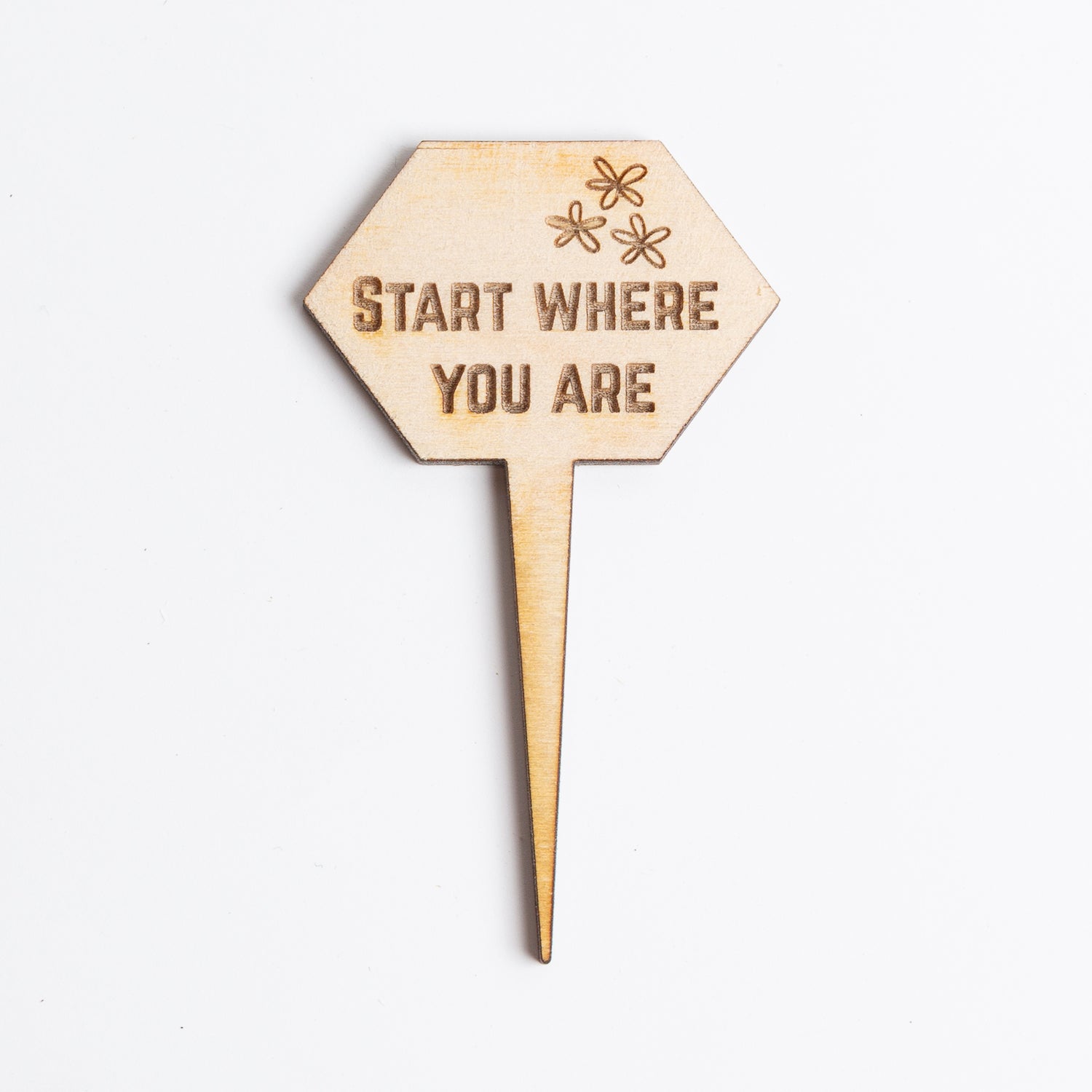 Mini Sign - Start Where You Are (Flowers) - Urban Sprouts
