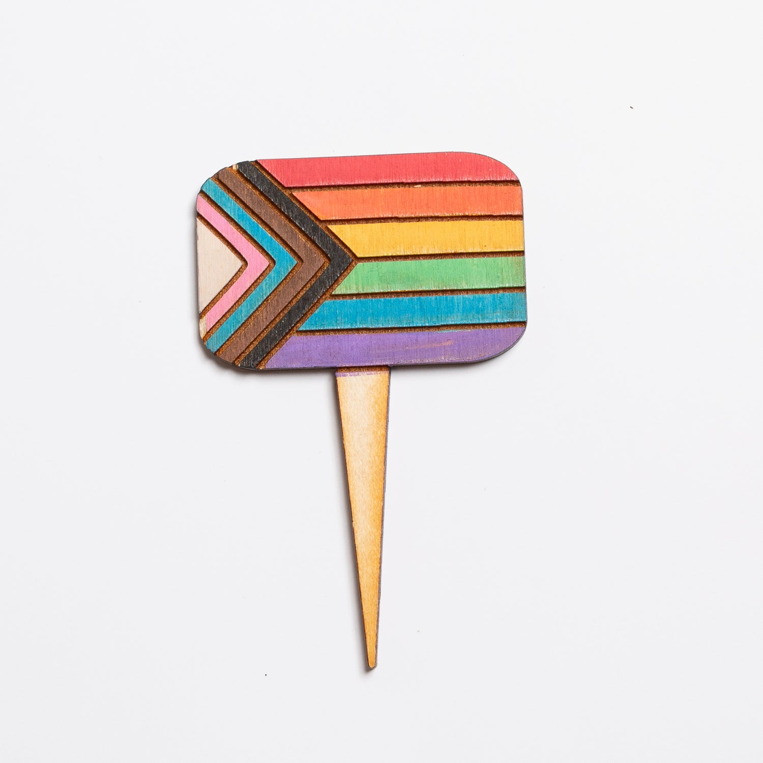 Mini Sign - Pride Flag Painted - Urban Sprouts