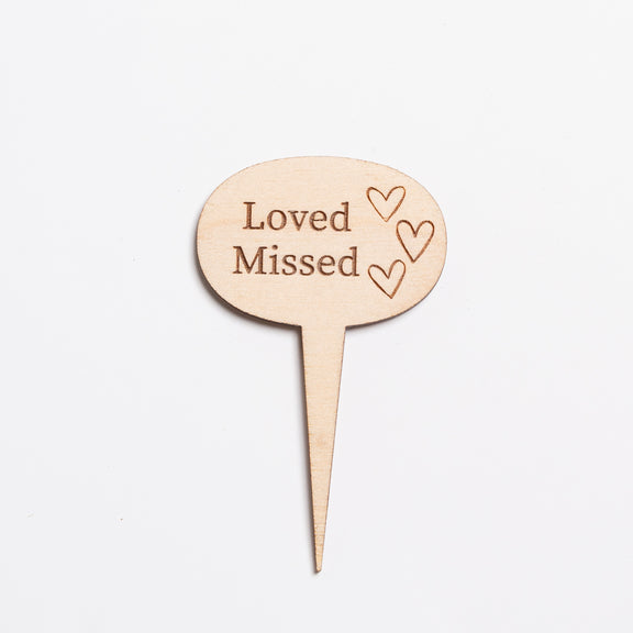 Mini Sign - Loved Missed (Hearts) - Urban Sprouts