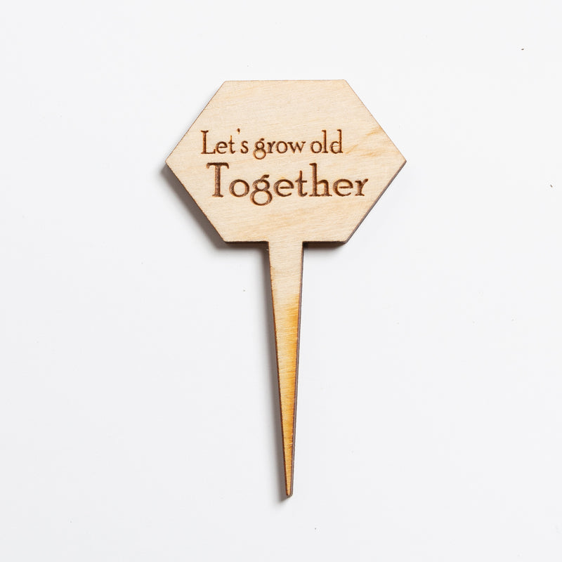 Mini Wood Sign - Let's grow old Together - Urban Sprouts