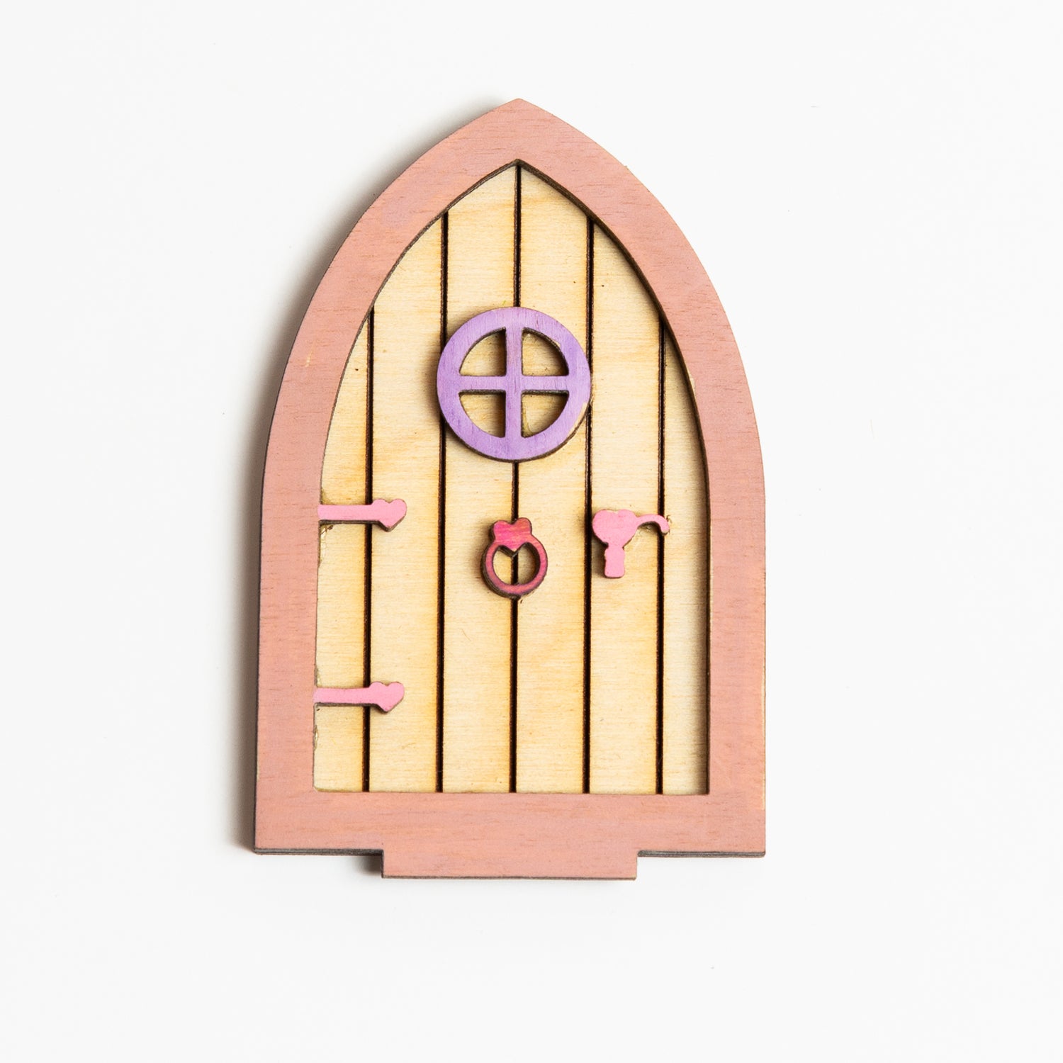 Large dimensional fairy door- point w/ round window - Urban Sprouts