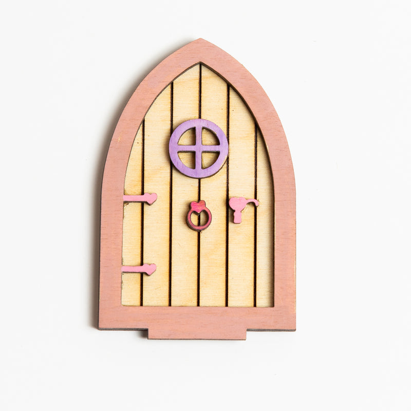 Large dimensional fairy door- point w/ round window - Urban Sprouts