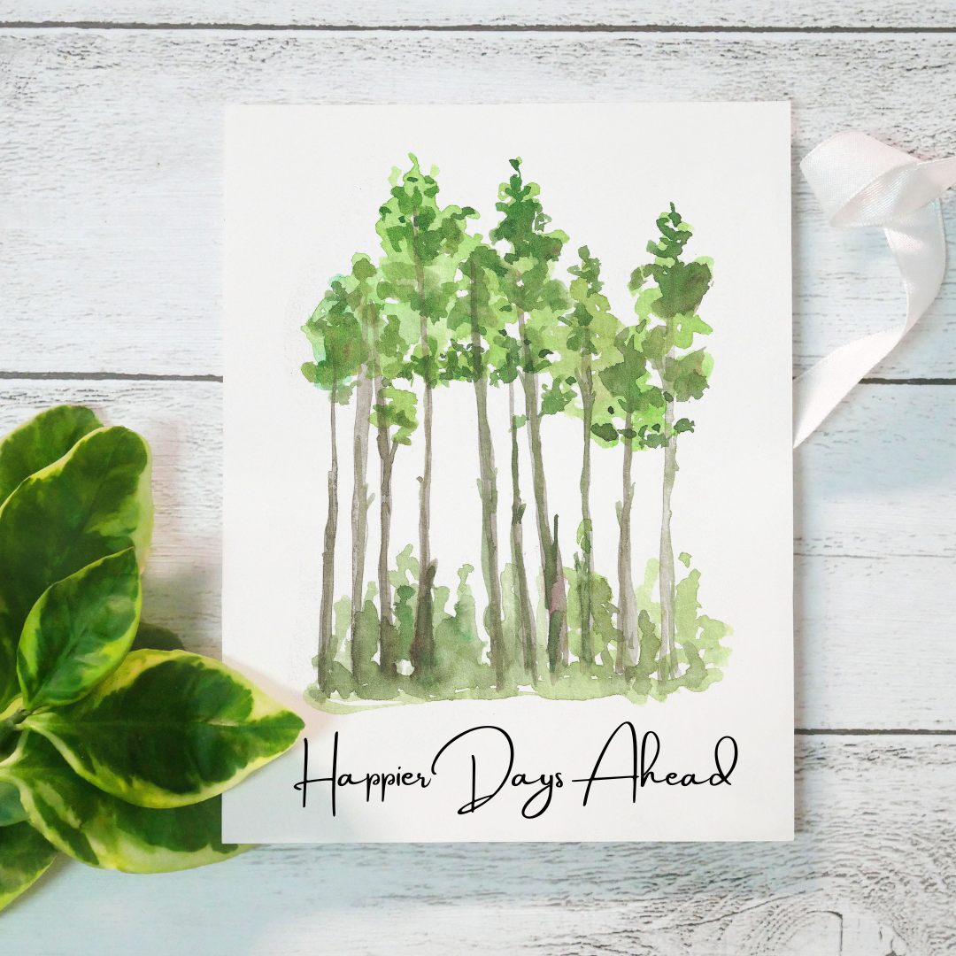 Happier Days Ahead Trees - Blank Greeting Card - Urban Sprouts