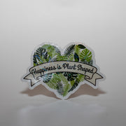 Happiness is Plant Shaped Sticker