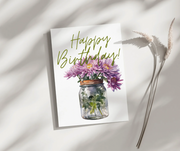 Happy Birthday Chrysanthemum - Blank Greeting Card - Urban Sprouts