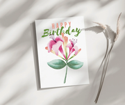 Happy Birthday Honeysuckle - Blank Greeting Card - Urban Sprouts
