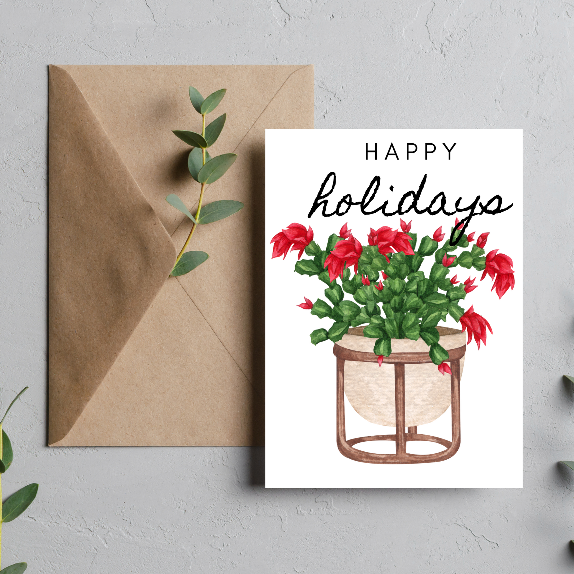 Happy Holidays  - Blank Greeting Card - Urban Sprouts