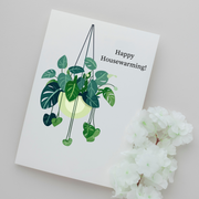 Happy Housewarming Hanging Plant - Blank Greeting Card - Urban Sprouts