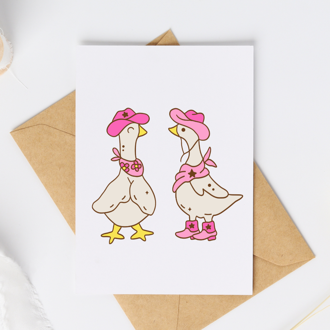 Howdy Geese - Blank Greeting Card - Urban Sprouts