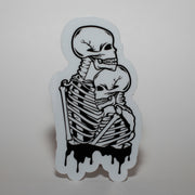 Hugging Skeleton Sticker
