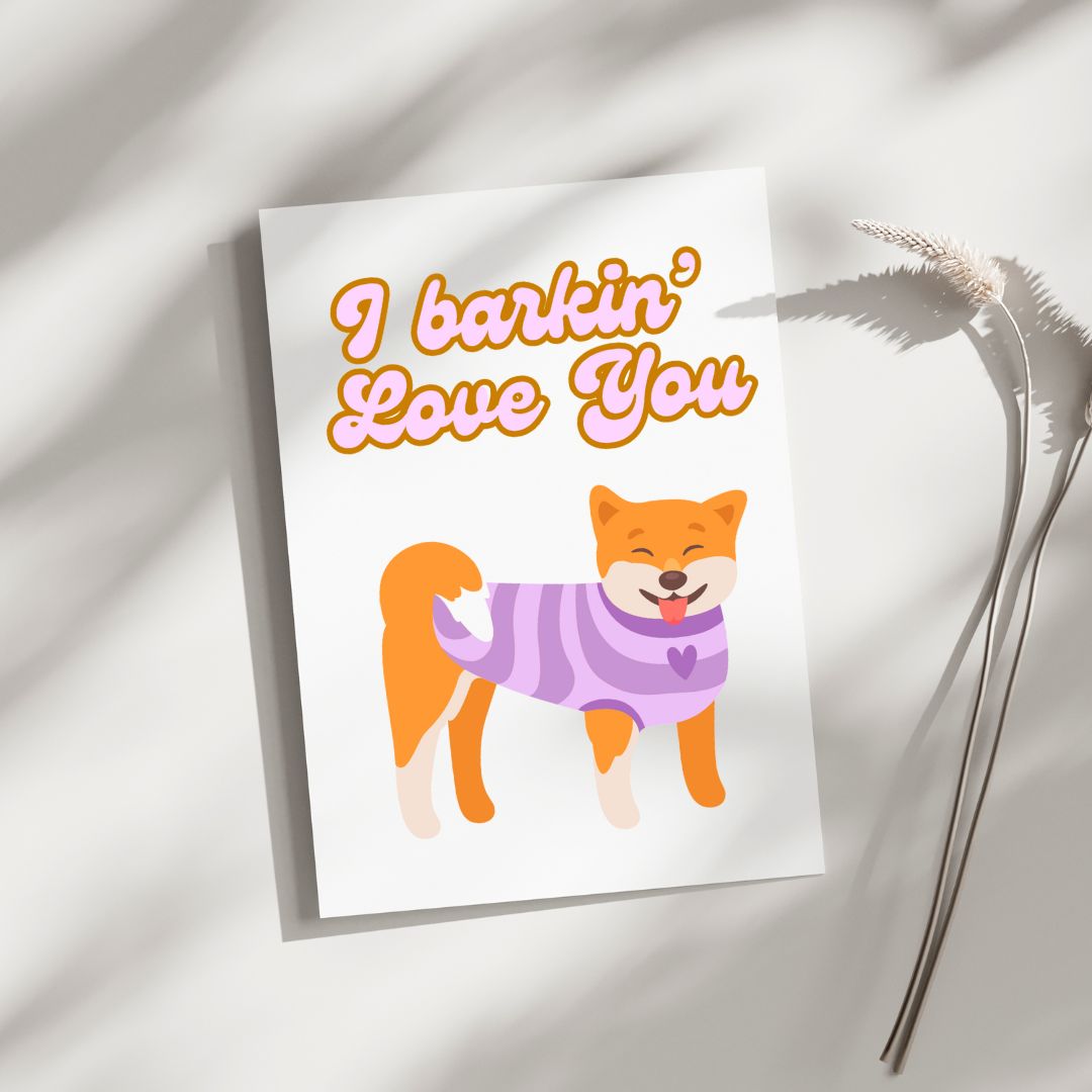 I barkin' Love You - Blank Greeting Card - Urban Sprouts