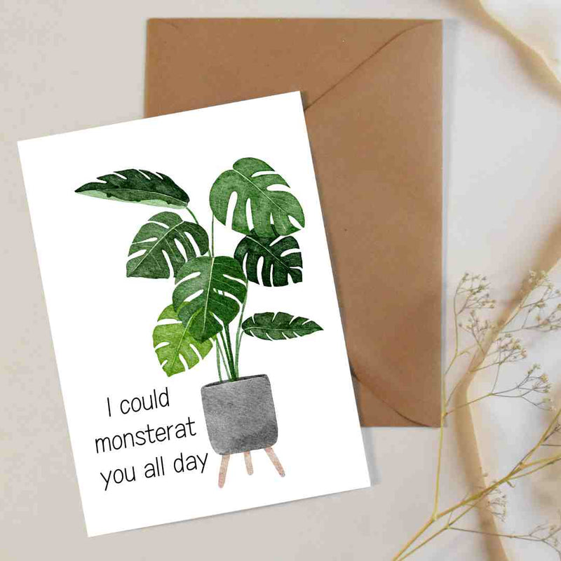 I Could Monsterat You All Day - Blank Greeting Card