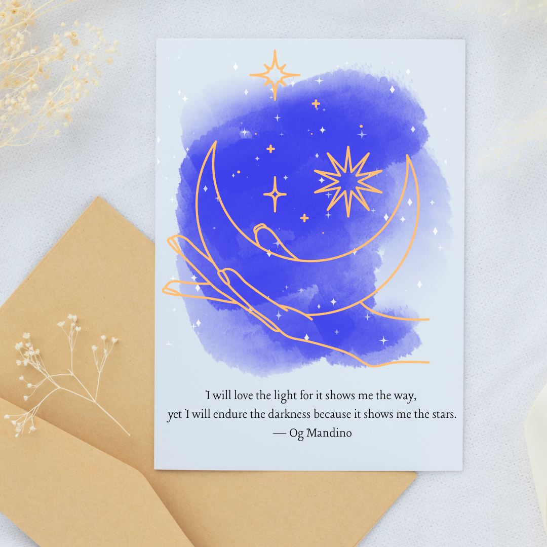 I Love the Light Yet Endure Darkness - Blank Greeting Card