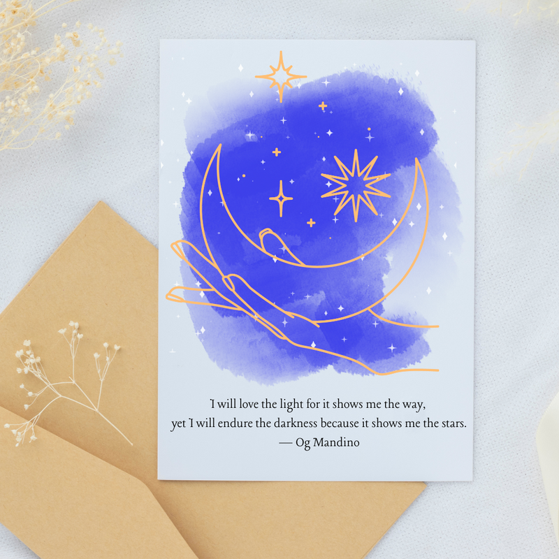 I Love the Light Yet Endure Darkness - Blank Greeting Card