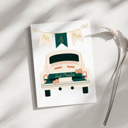 Just Married Car - Blank Greeting Card - Urban Sprouts