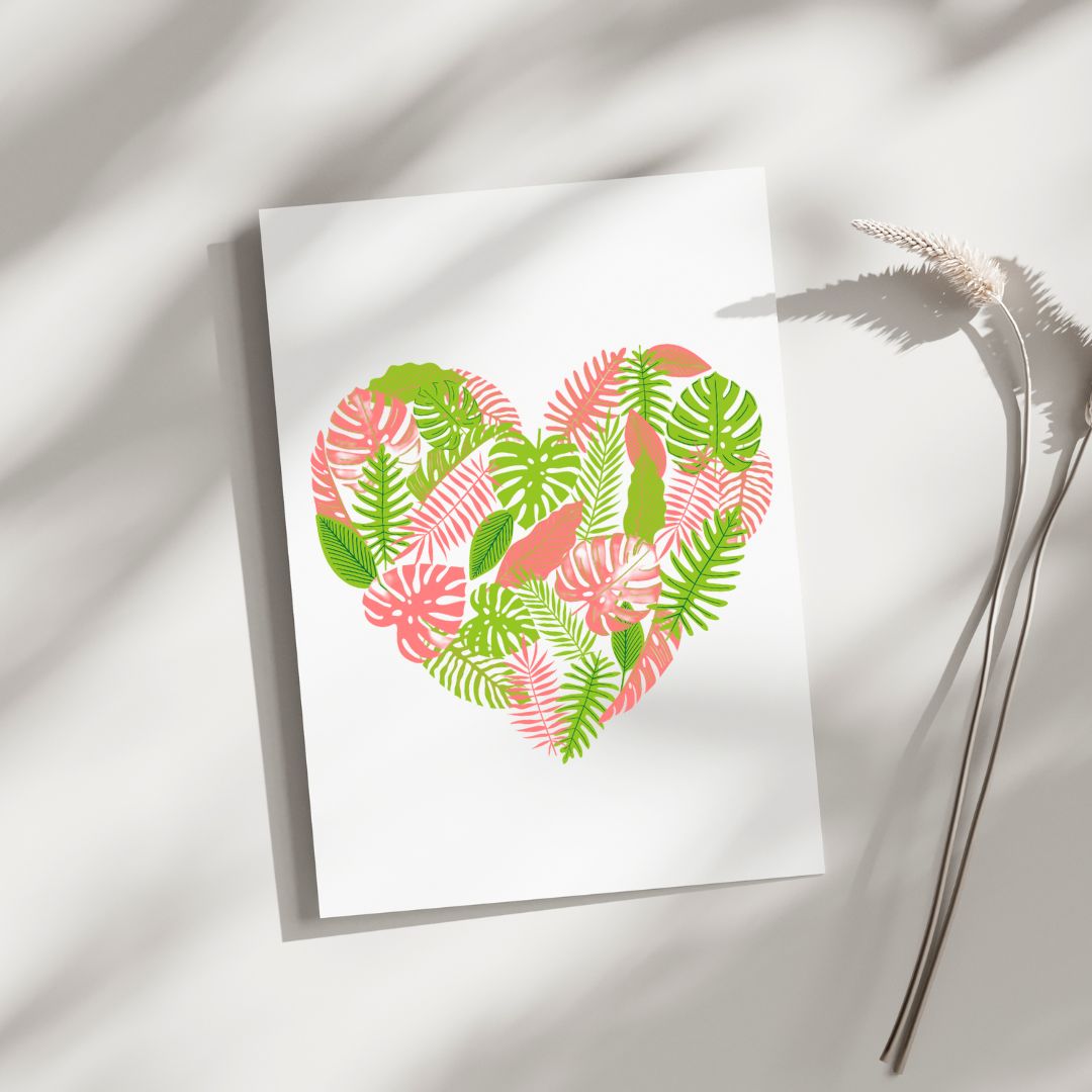 Leaf Heart - Blank Greeting Card - Urban Sprouts