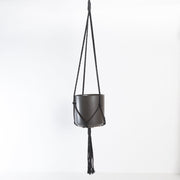 Kytras Keepers Hanger 36" Black Minimalist Cotton Macrame Plant Hanger