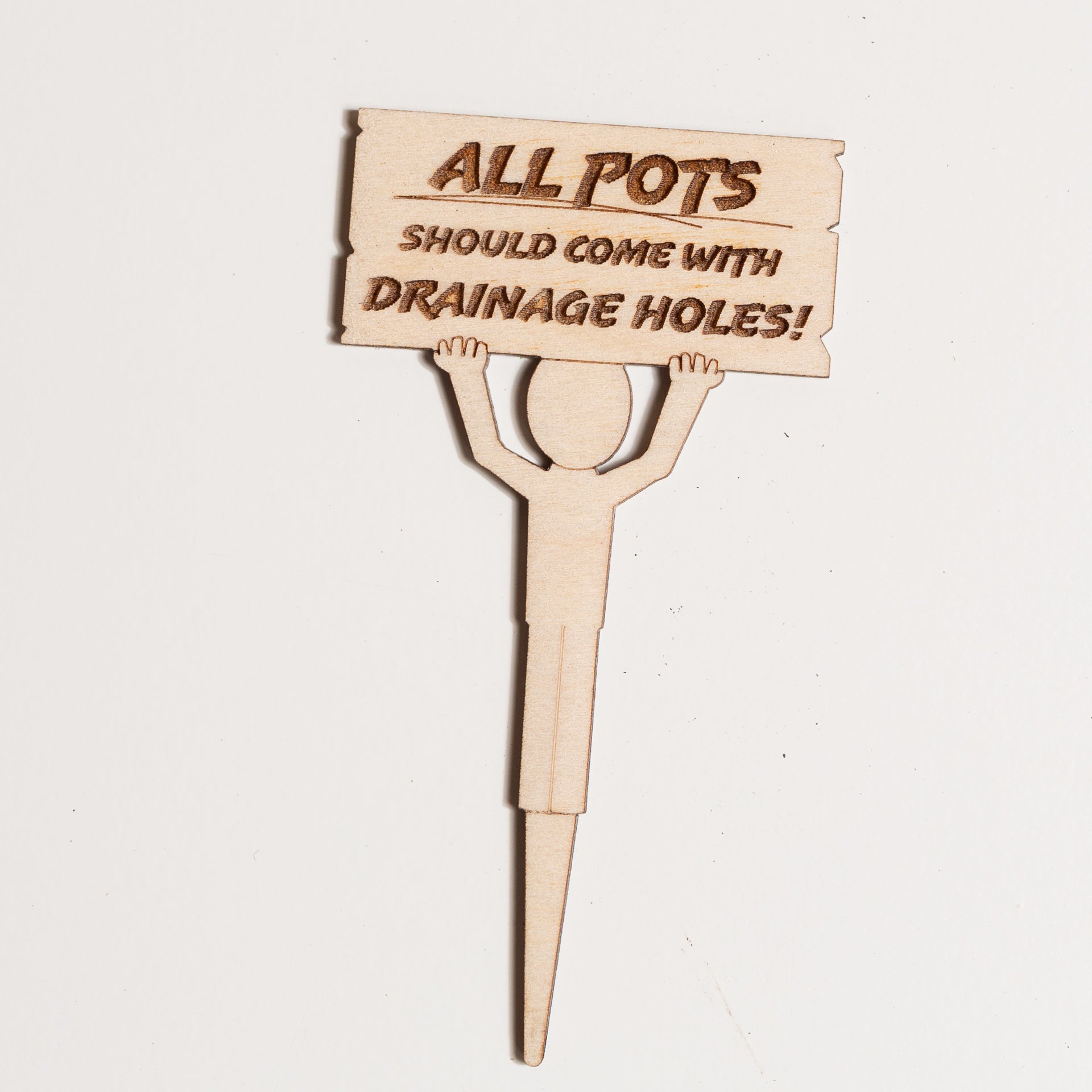 Mini Sign -All Pots Should Come With Drainage Holes - Urban Sprouts