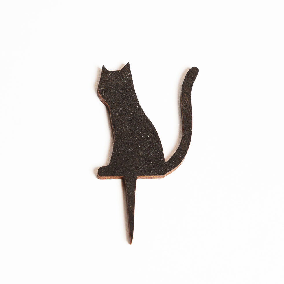 Mini Sign - Black Cat Tall Sitting - Urban Sprouts