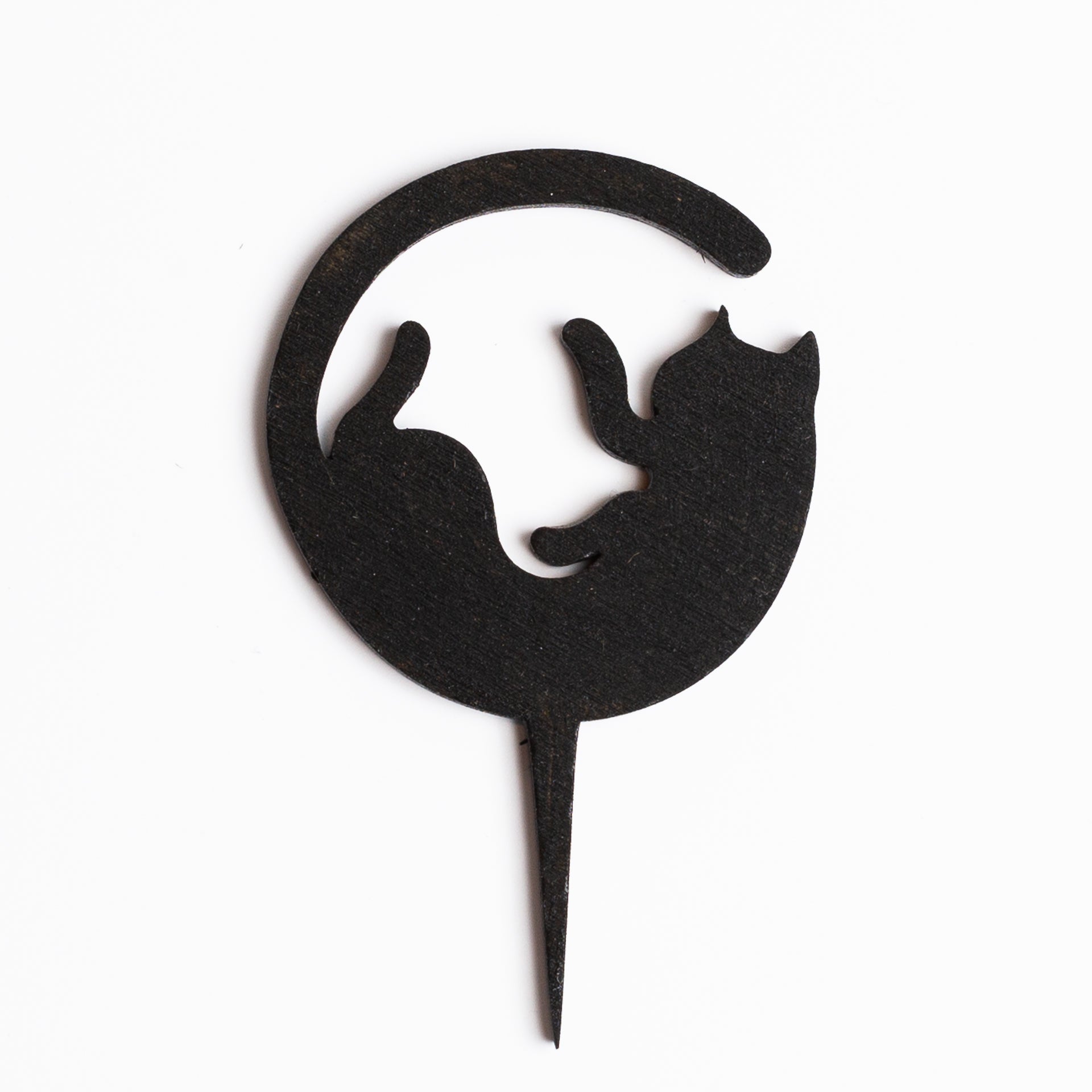 Mini Sign - Black Playful Cat - Urban Sprouts
