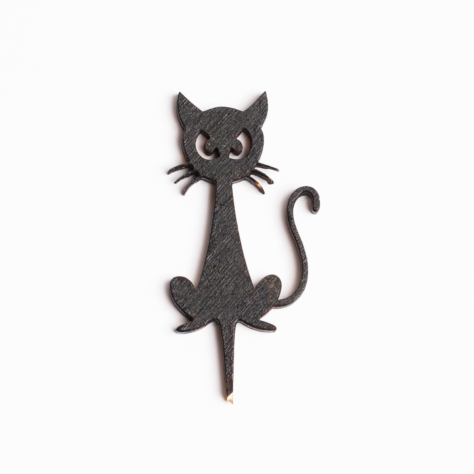 Mini Sign - Black Sitting Cat - Urban Sprouts