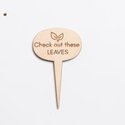 Mini Sign - Check out These Leaves - Urban Sprouts
