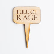 Mini Sign - Full of Rage - Urban Sprouts