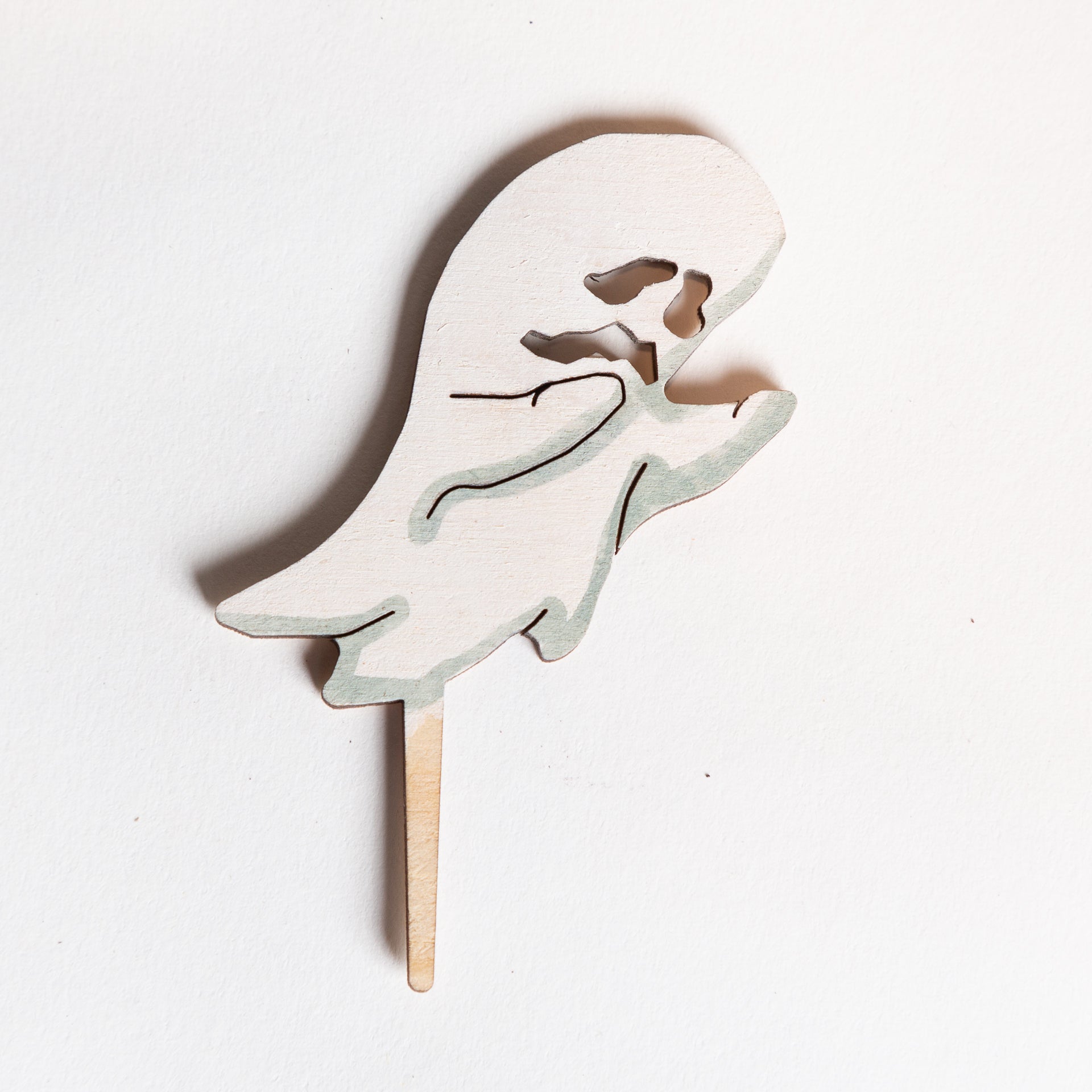 Mini Sign - Ghost Profile (Painted) - Urban Sprouts