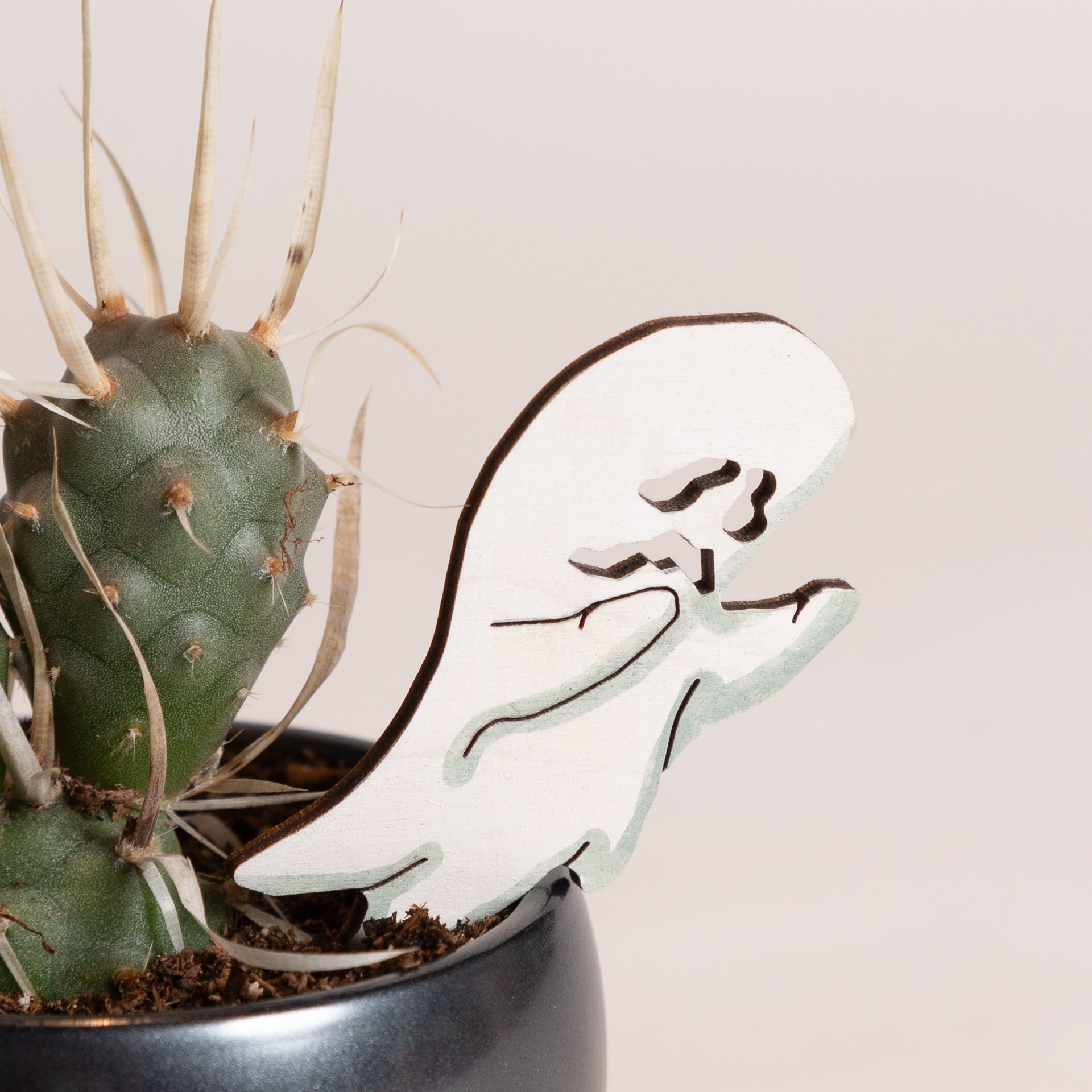 Mini Sign - Ghost Profile (Painted) - Urban Sprouts