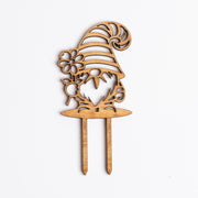 Mini Sign Gnome - Stripe Hat With Flower - Urban Sprouts